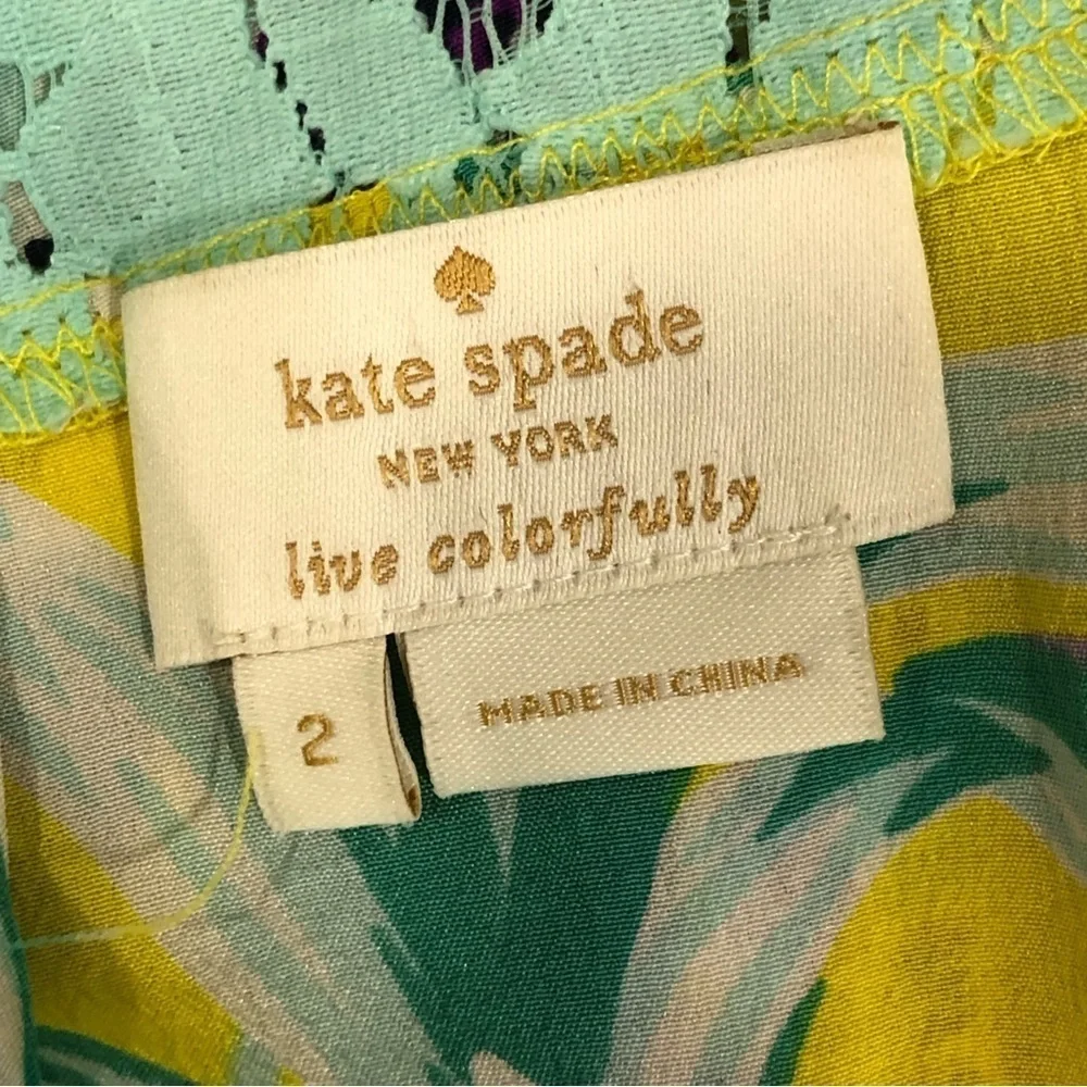 Kate spade New York, Roslyn, California, calling floral, silk lace blouse